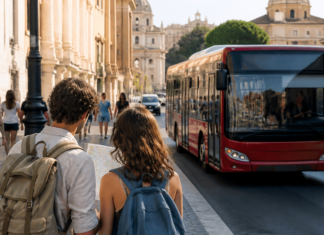 Come muoversi a Roma: guida pratica tra metro, autobus e tram Immagine ultra realistica per Come muoversi a Roma: guida pratica tra metro, autobus e tram