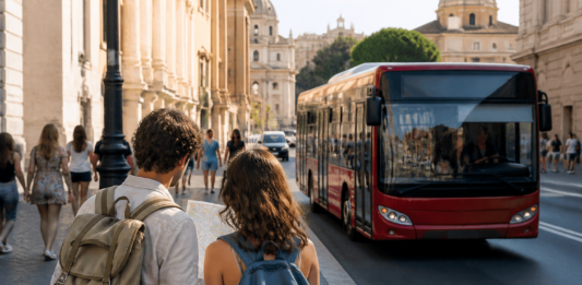 Come muoversi a Roma: guida pratica tra metro, autobus e tram Immagine ultra realistica per Come muoversi a Roma: guida pratica tra metro, autobus e tram