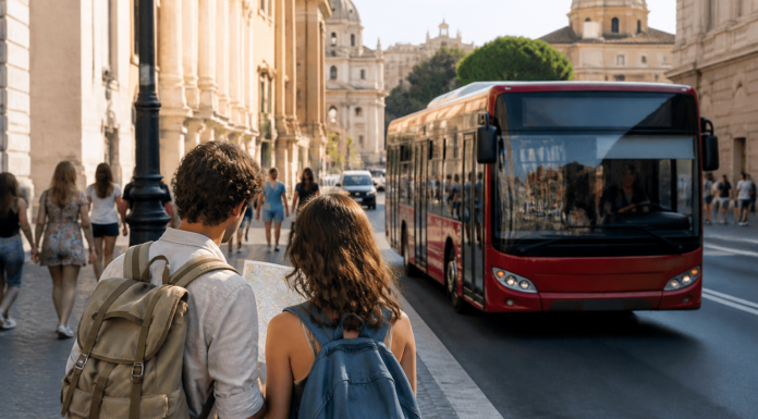 Come muoversi a Roma: guida pratica tra metro, autobus e tram Immagine ultra realistica per Come muoversi a Roma: guida pratica tra metro, autobus e tram